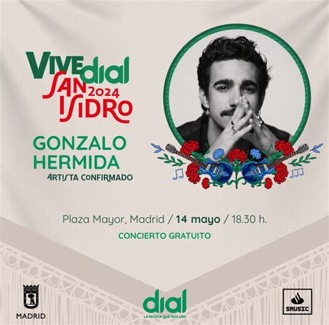 Gonzalo Hermida actuará en Vive Dial San Isidro 2024 M2 Music Group