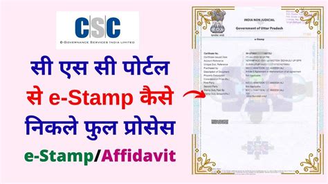 CSC Se E Stamp Paper Kaise Nikale Stamp Paper CSC Se Kaise Print Kare