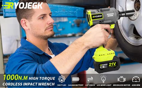 Ryojegk N M Ft Lbs Cordless Impact Wrench V Brushless