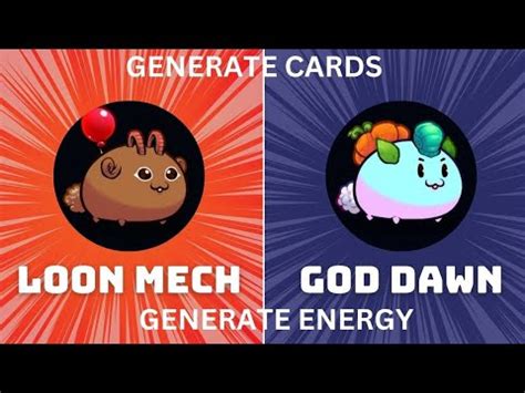 Axie Classic Balloon Mech With God Dawn Can Generate Cards And Energy