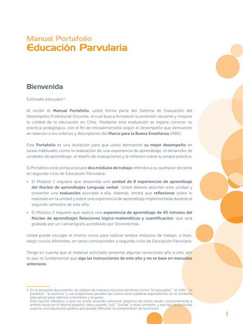 PDF Manual Portafolio Educación Parvularia Un grado significativo