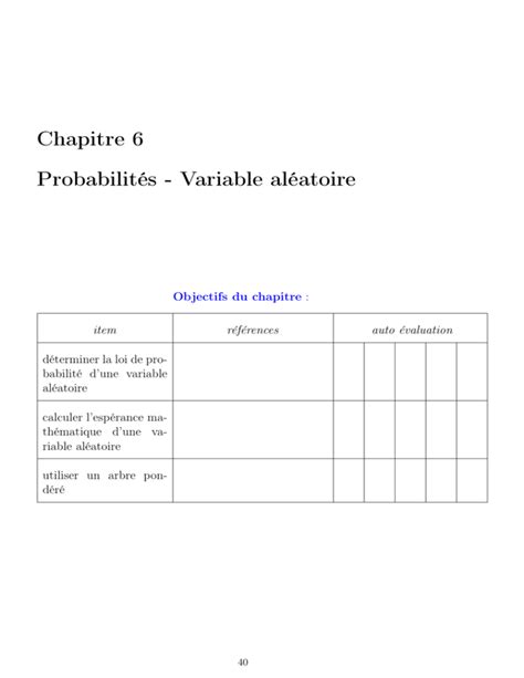 Chapitre 6 Probabilités