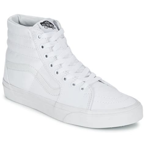 Vans SK8 HI Blanc Livraison Gratuite Spartoo Chaussures Basket