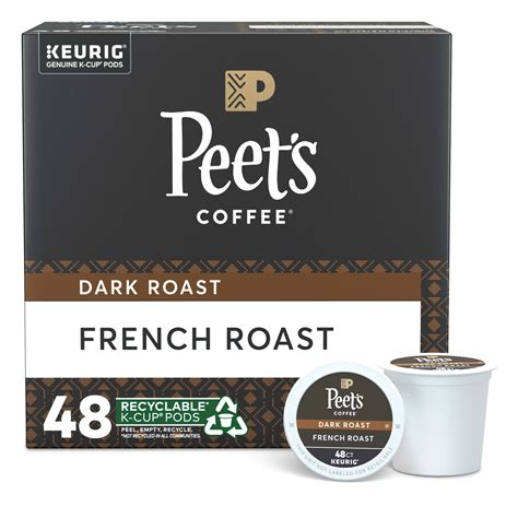 Peet S Coffee K Cup Pods French Roast Dark Roast Count Single