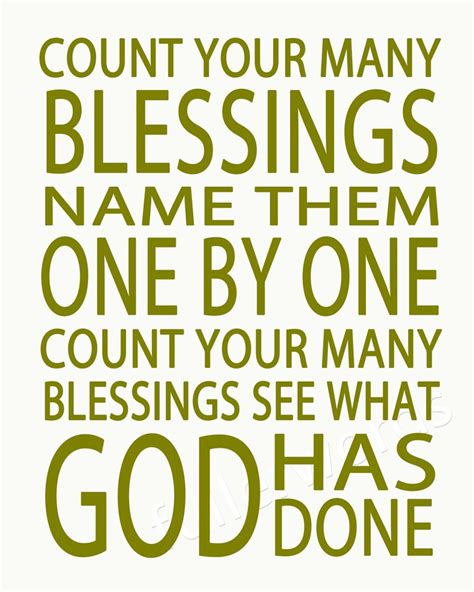 Count Your Blessings Hymn Lyrics Digital Printable Word Art