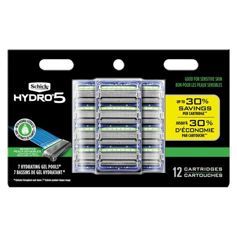 Schick Hydro 5 Sense Sensitive Men's Razor Blade Refills, 12 Ct ...