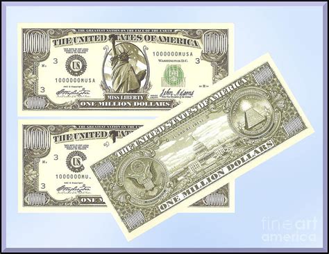 One Million Dollar Bill Front and Back Photograph by Charles Robinson ...