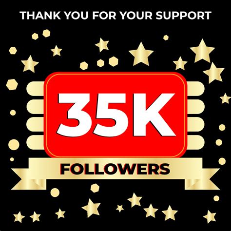 Thank You 35k Followers Celebration Template Design Perfect For Social