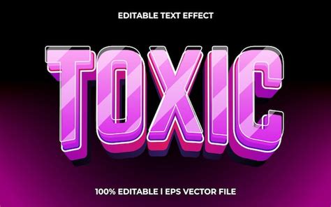 Premium Vector Toxic 3d Text Effect And Editable Text Template 3d