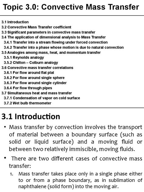 Topic Nvective Mass Transfer Pdf Mass Transfer Heat Transfer