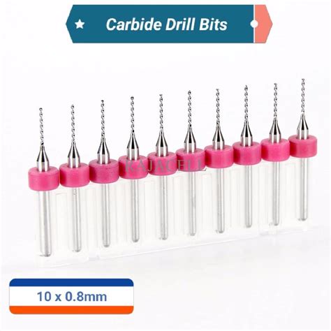 Jual 10pcs 0 8mm Carbide Dremel PCB Drill Bits Mata Bor Mini CNC Bit