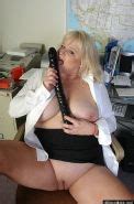 Fat Mature Blonde Slut Teasing And Playing A Dildo In Office Porn Pictures XXX Photos Sex