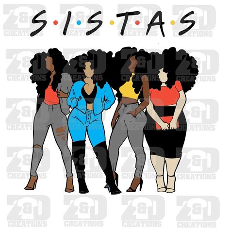 African American Sisters Svg