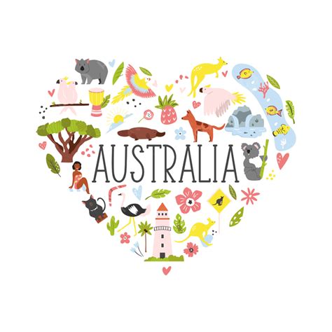 Australia Symbol Vector Hd Png Images Tourist Poster With Famous