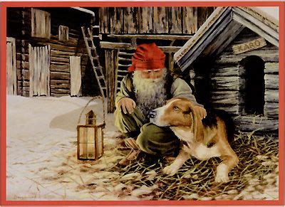 Image Detail For Jan Bergerlind Stor Bonad Tomte Och Hunden Karo Jan