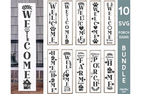 Porch Signs Bundle Svg Welcome Sign Svg Welcome Porch