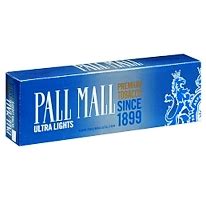 Pall Mall Ultra Lights Box Cigarettes Made In USA 4 Cartons 40 Packs