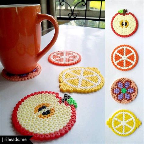 Fruit Coasters Hama Beads By Ribeads Me