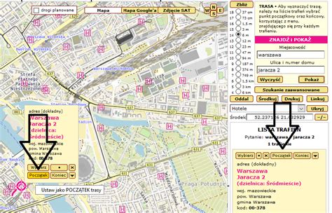 wyznaczanie trasy - mapa.szukacz.pl