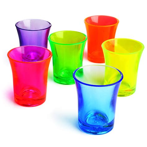 Econ Neon Polystyrene Shot Glasses Ce 0 9oz 25ml Buy Plastic Reusable Shot Glass Coloured