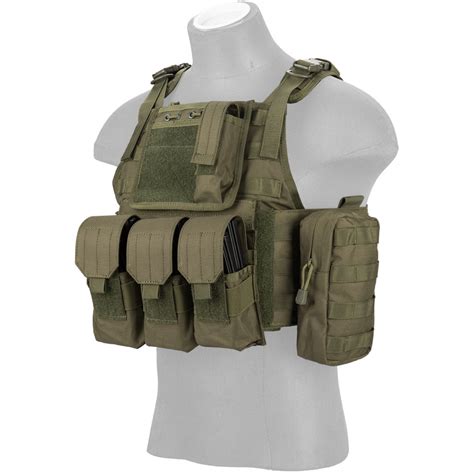 Lancer Tactical 600d Nylon Tactical Assault Tactical Vest Od Green Airsoft Megastore