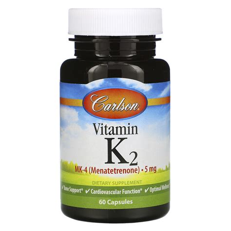 Carlson Labs Vitamin K2 5 Mg 60 Capsules Iherb