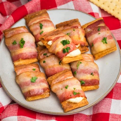 Air Fryer Bacon Wrapped Cream Cheese Crackers Air Frying Foodie