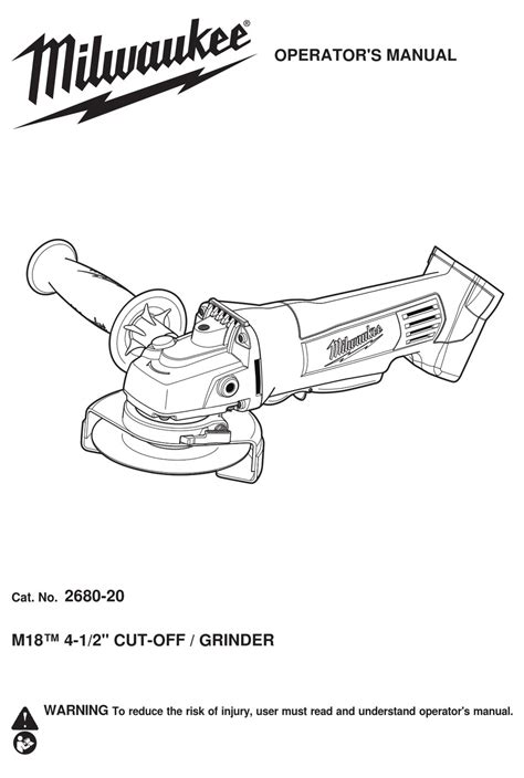 MILWAUKEE M18 2680-20 OPERATOR'S MANUAL Pdf Download | ManualsLib