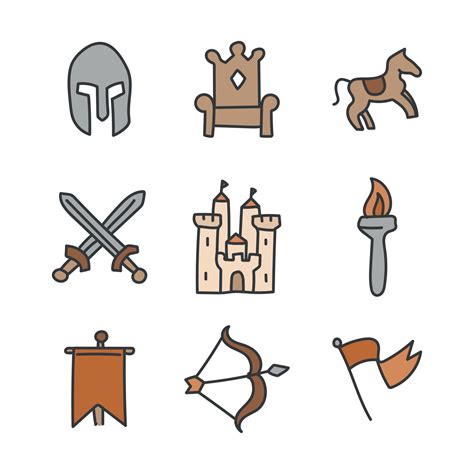 Game of Thrones Elements Icons 11847983 Vector Art at Vecteezy