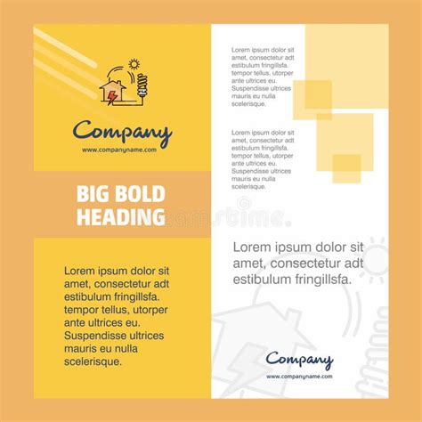 Electric Power Company Brochure Title Page Design Company Profile