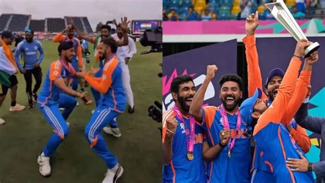 Watch Team India Celebrate T20 World Cup Win In Bhangra Style Rohit