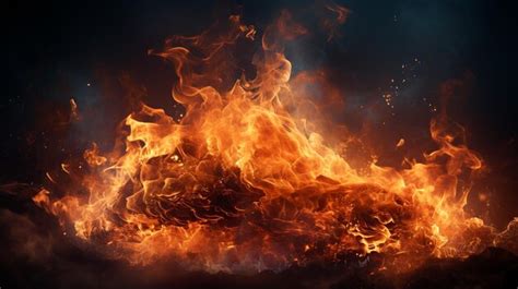 Premium AI Image | Blazing fire background