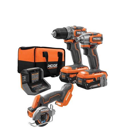 Ridgid V Subcompact Brushless Tool Combo Kit With Ah