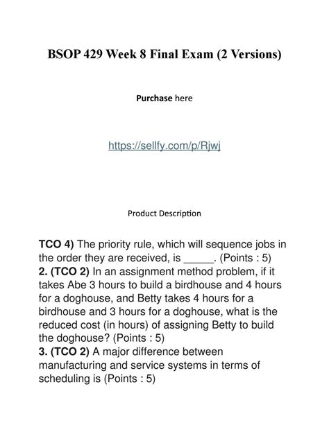 Bsop 429 Week 8 Final Exam 2 Versions By Wilmajshirley Issuu