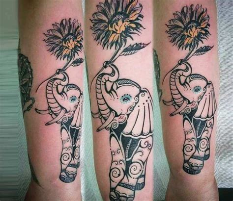 Share More Than 75 Elephant With Sunflower Tattoo Super Hot Edo