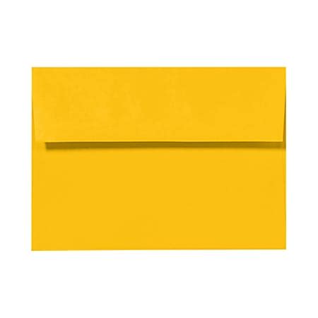 LUX Invitation Envelopes A9 Peel Press Closure Sunflower Yellow Pack Of