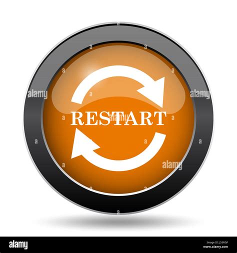 Restart Icon Restart Website Button On White Background Stock Photo