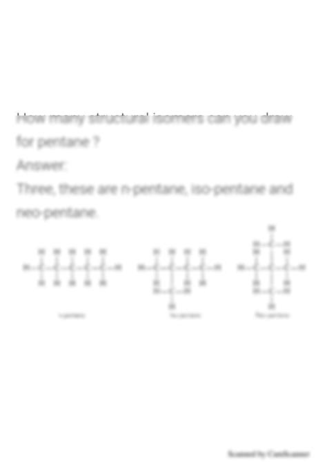 Solution How Many Structural Isomers Can You Draw For Pentane Studypool