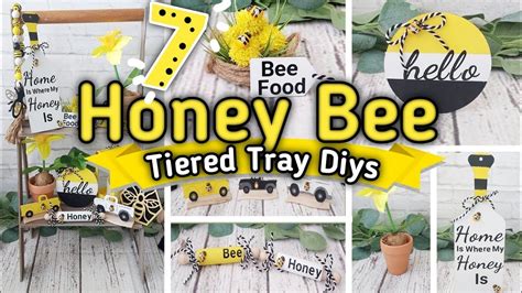 Must Try Tiered Tray Diys Honey Bee Summer Spring Decor Crafted