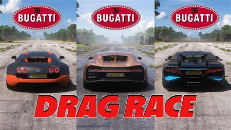 Fh Drag Race Bugatti Veyron Super Sport Vs Bugatti Chiron