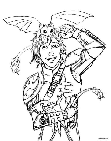 How To Train Your Dragon Baby Toothless And Hiccup Coloring Page