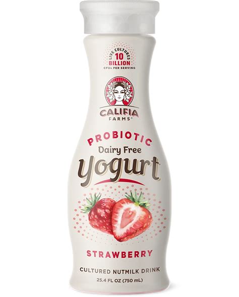 Probiotic Dairy Free Yogurt Drink Strawberry Califia Farms Strawberry Yogurt Drink Yogurt