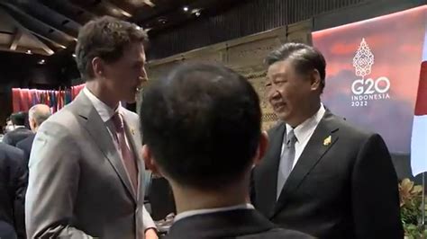 Justin Trudeau Xi Jinping Have A Heated Exchange At G20 Watch