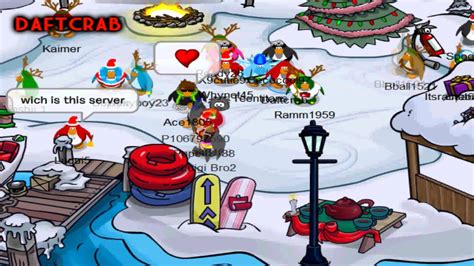 Daftcrab Meets Rockhopper Holiday Party Club Penguin Youtube