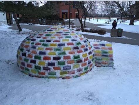 How To Build A Rainbow Igloo Using Milk Cartons Winter Activities For