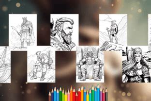 Viking Coloring Pages Vol Graphic By Sahad Stavros Studio