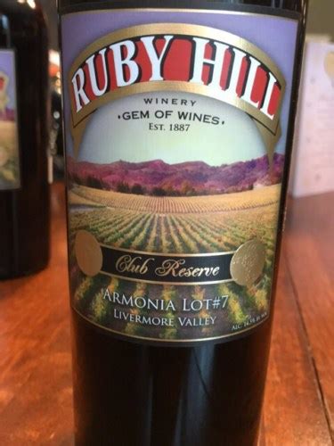 Ruby Hill Armonia Lot 7 Reserve Vivino US