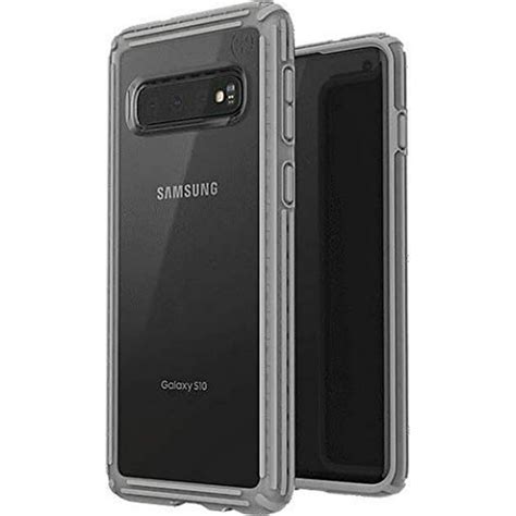 Speck Presidio V Grip Series Case For Samsung Galaxy S10 Plus Clear Gray