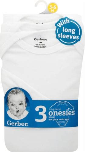 Gerber® Childrenswear Onesies® Babies Long Sleeve Bodysuit White 3