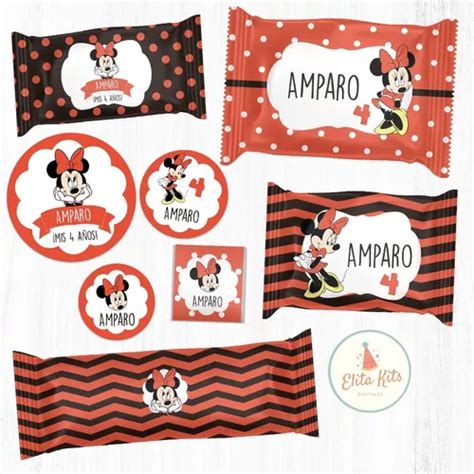 Kit Imprimible Minnie Mouse Roja Cumplea Os Personalizado En Venta En